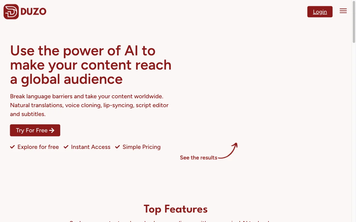 Duzo.ai: Unleashing the Power of AI for Content Globalization