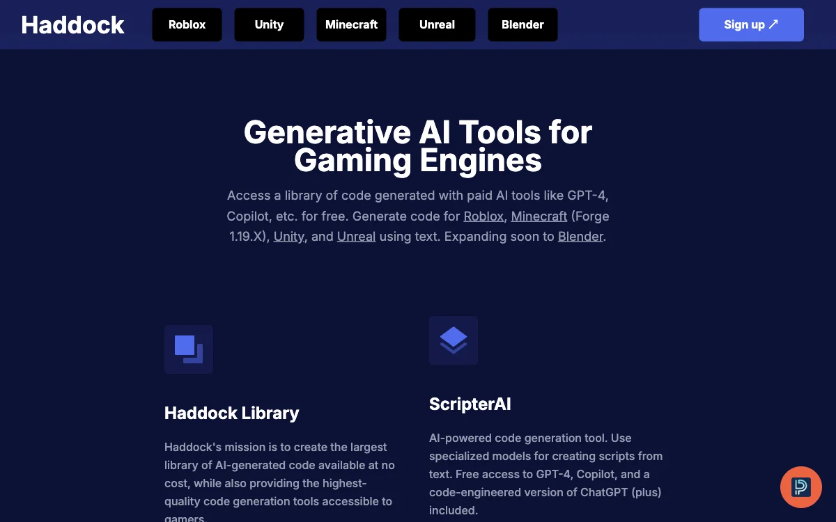 Haddock - Empowering Gaming Engines with AI Code Generation