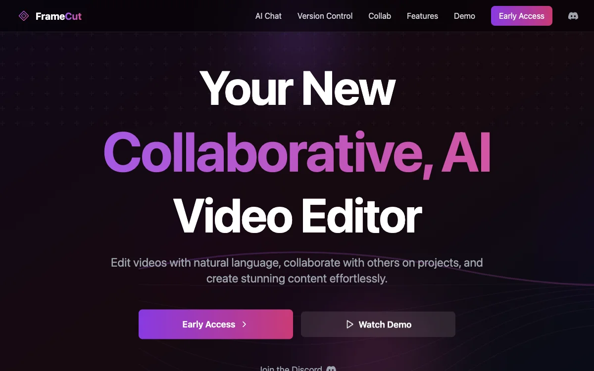 FrameCut AI: Video Editor AI Cộng Tác Đọc Lịch Sử Phiên Bản