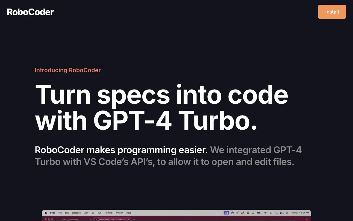 RoboCoder: โปรแกรมมิ่งง่ายด้วย GPT-4 Turbo ใน VS Code สำหรับประสิทธิภาพและความง่าย