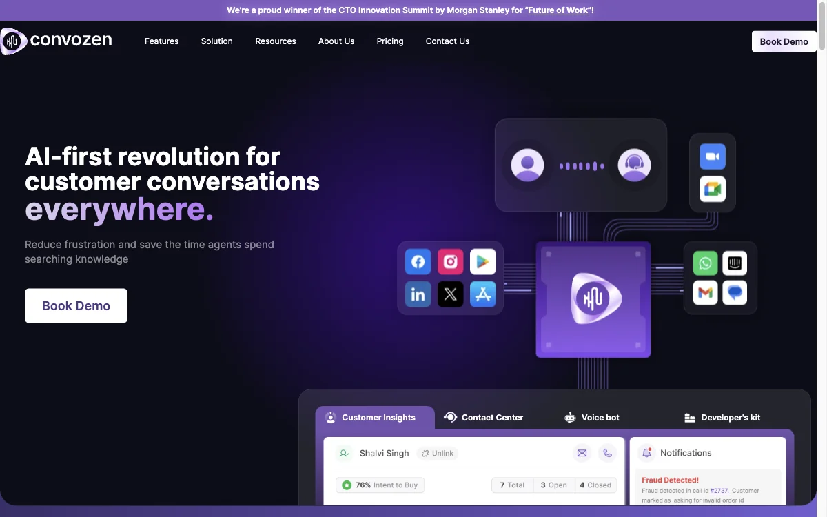 ConvoZen.AI: AI संचालित बातचीत इंटेलिजेंस प्लेटफॉर्म