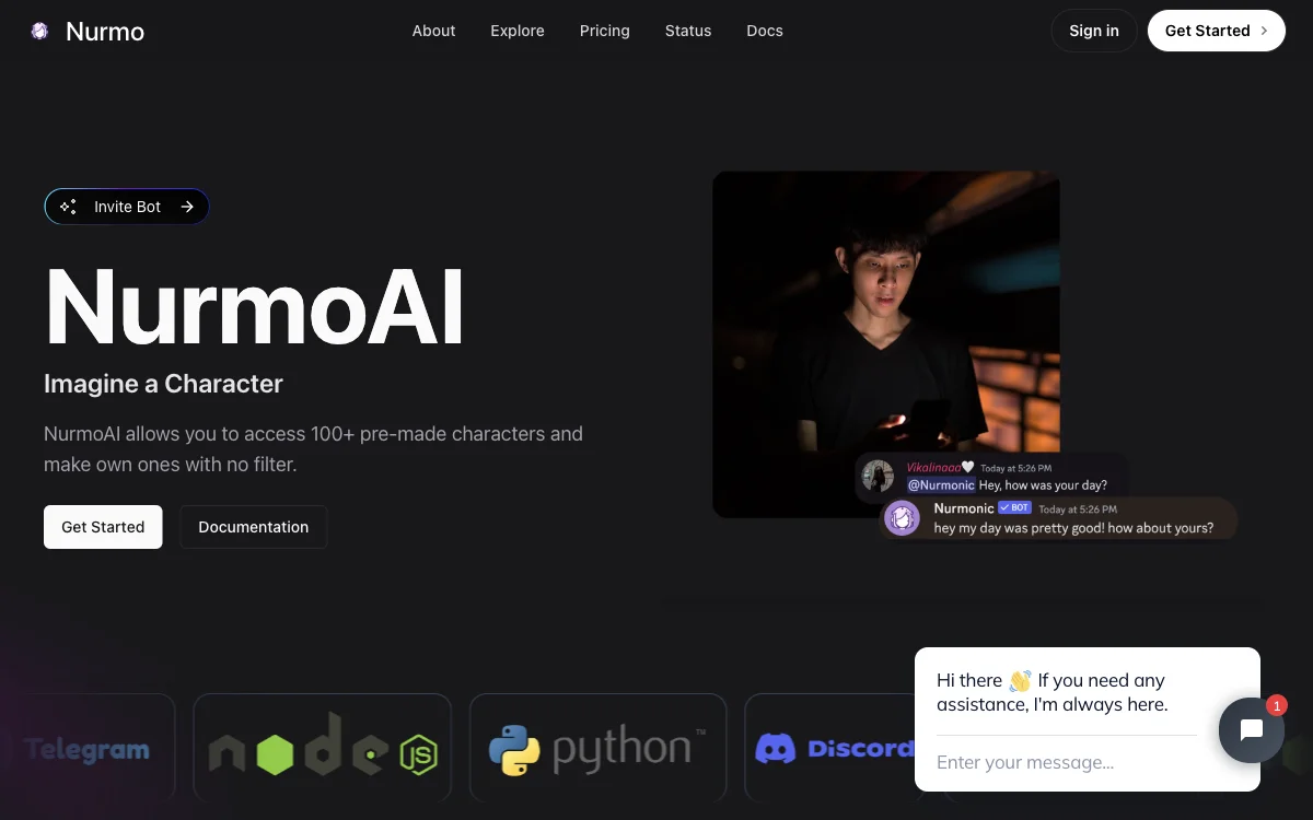 NurmoAI | Create and Access Unique AI Characters