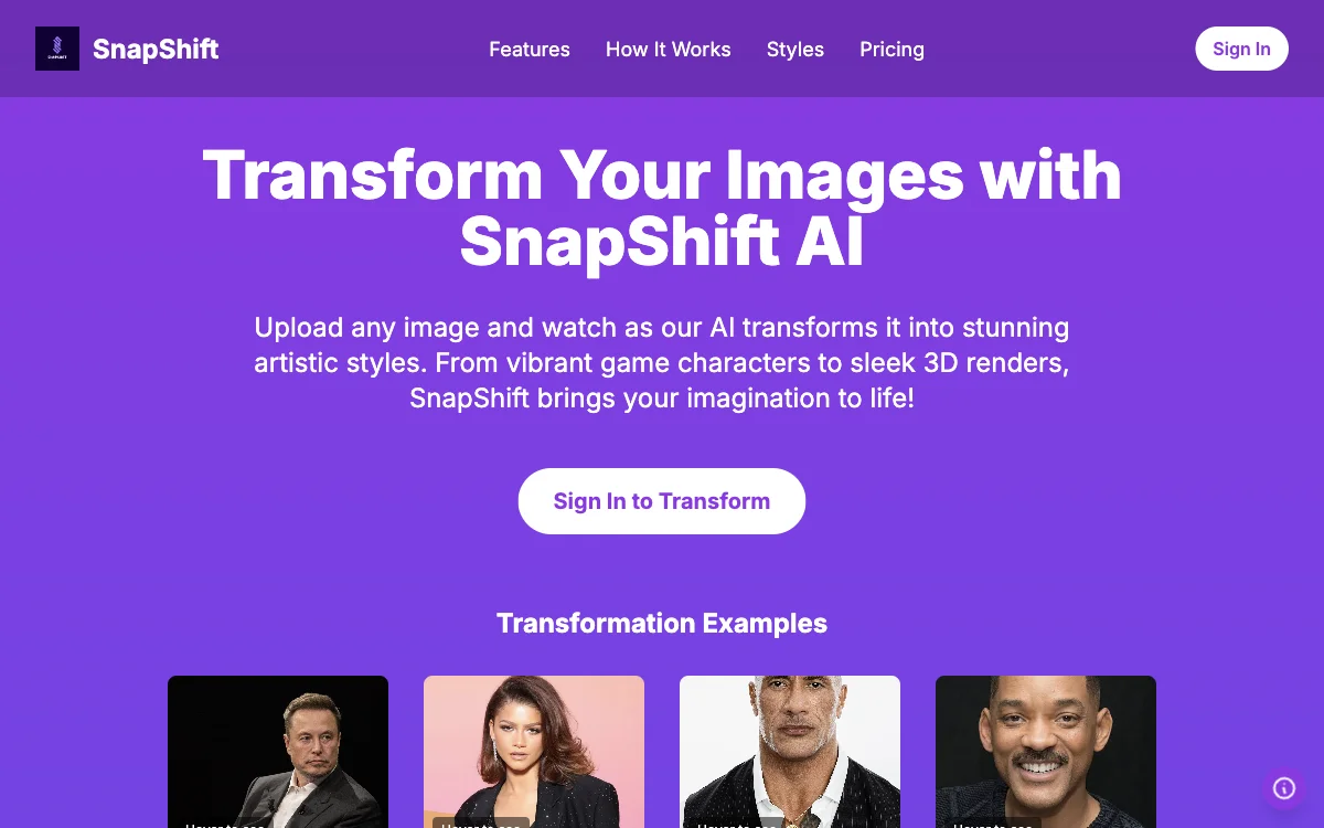 SnapShift: AI-Powered Image Transformer for Stunning Results