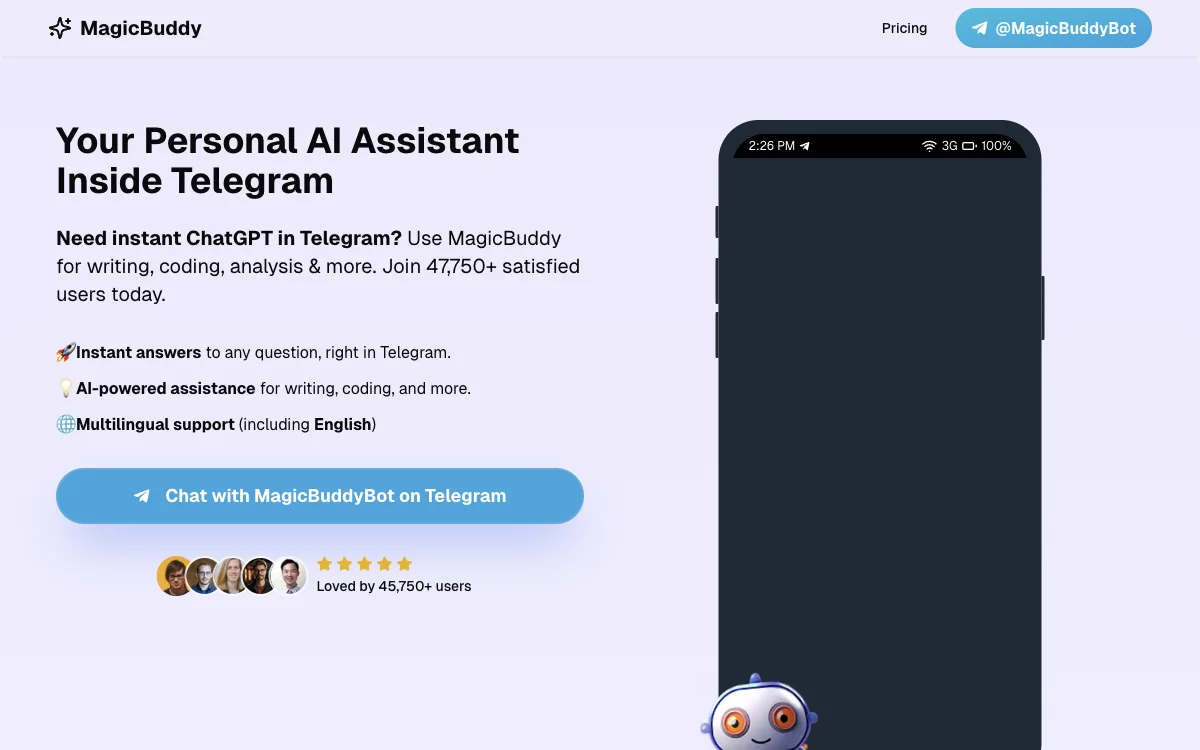 MagicBuddy: Der AI-Bot für Telegram mit vielfältigen Funktionen