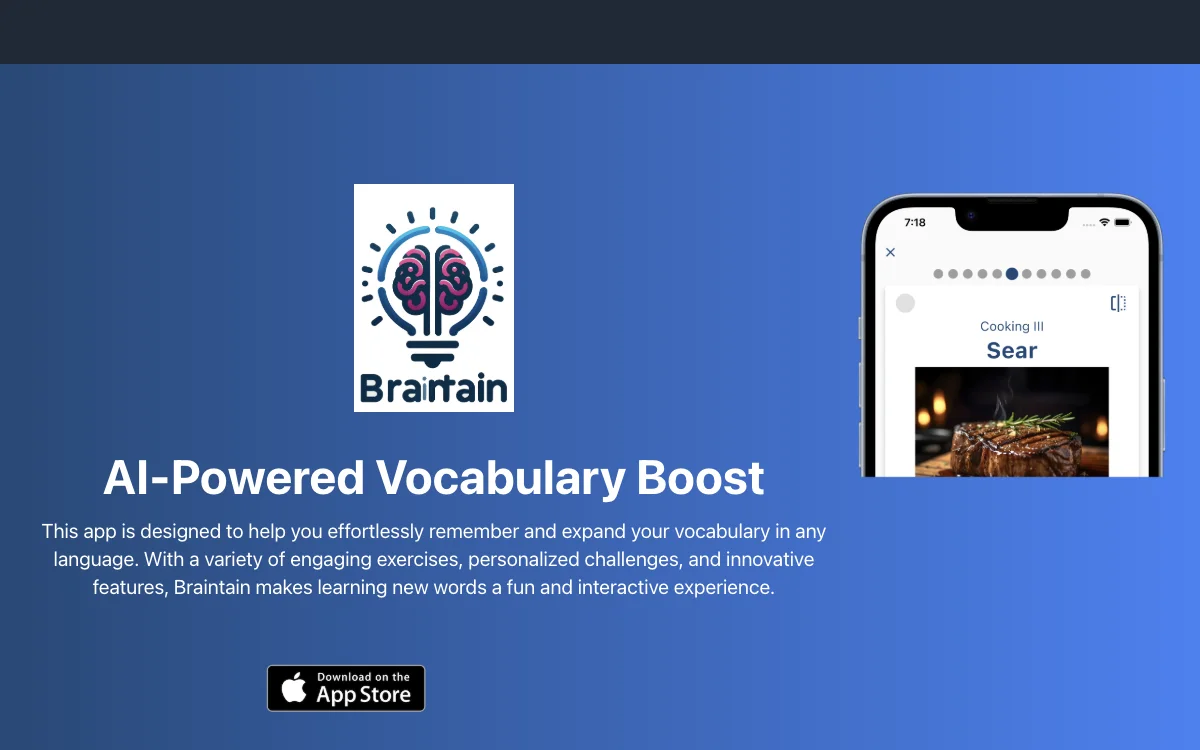 Braintain: Enhancing Vocabulary with AI