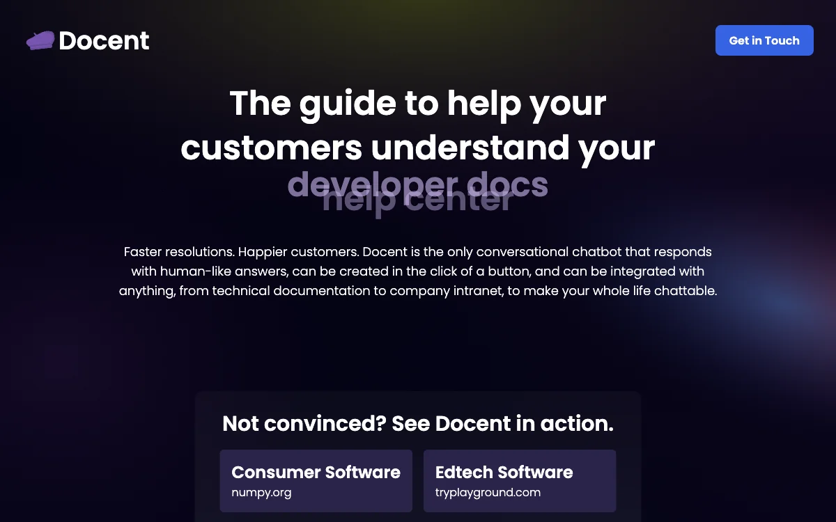 Docent - Revolutionizing Customer Communication