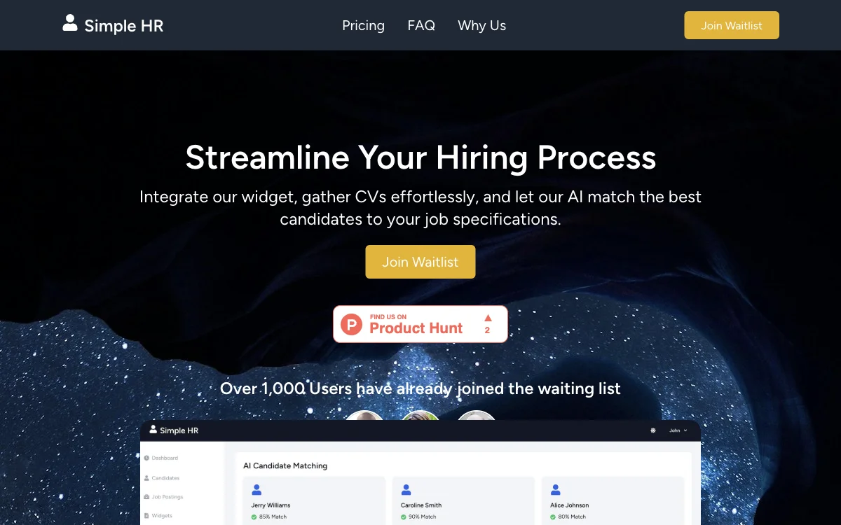 Simple HR: Streamline Your Hiring Process with AI