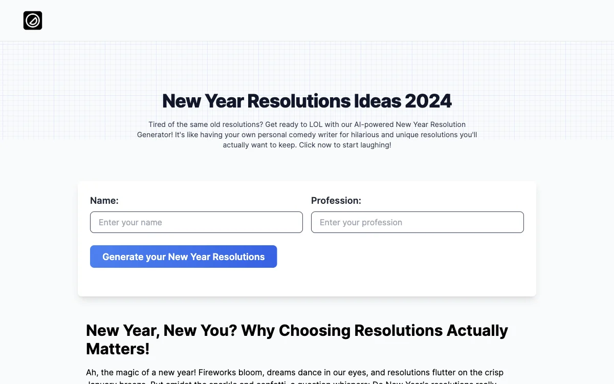 New Year Resolution Generator: Hilarious Resolutions for 2024