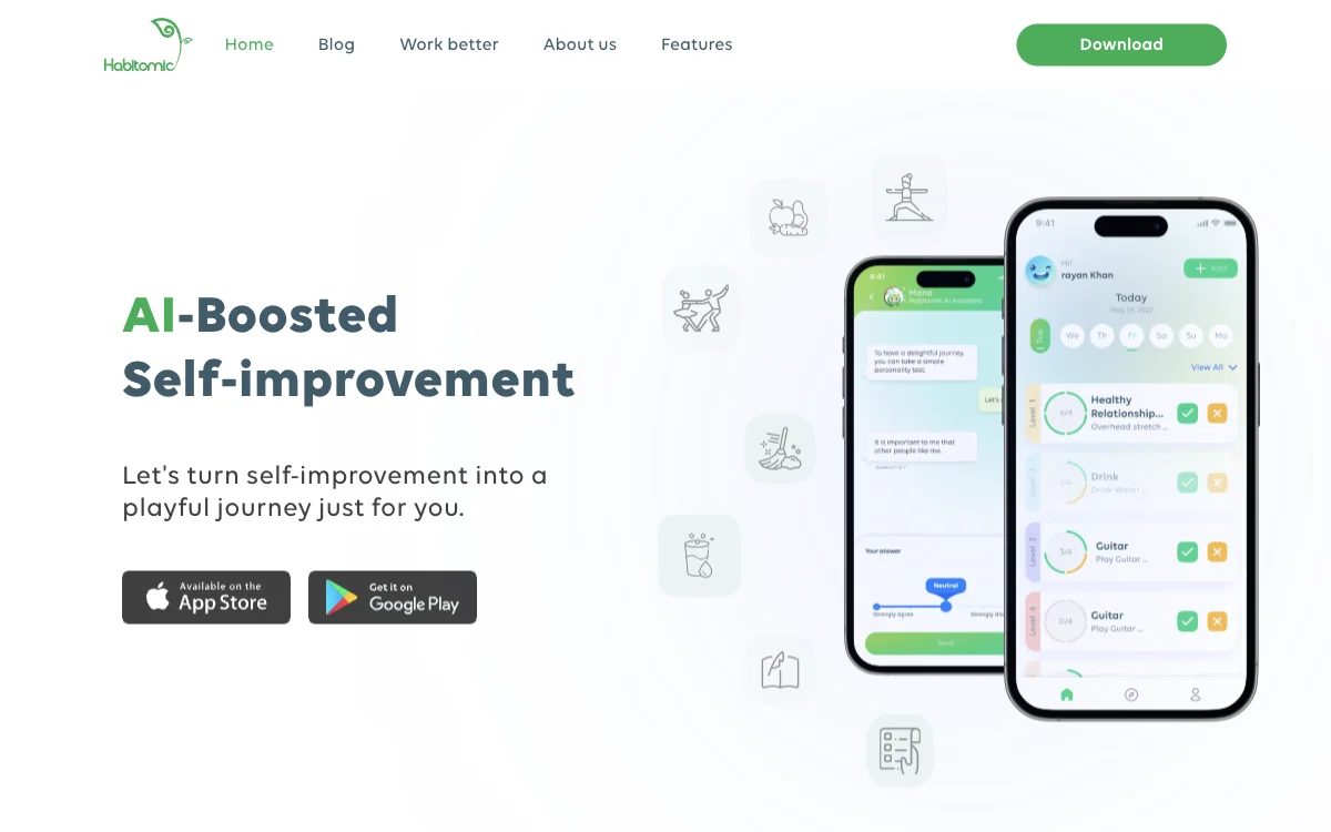 Habitomic: AI-Powered Self-Improvement for a Better You