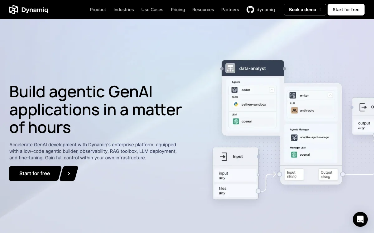 Dynamiq: Empowering GenAI Application Development with Ease