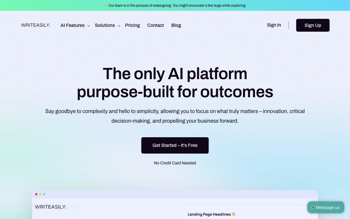 Writeasily: The AI Writing Assistant for Effortless Content Creation