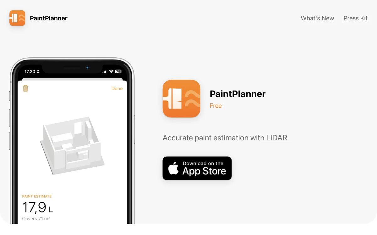 PaintPlanner - Accurate Paint Calculator with LiDAR