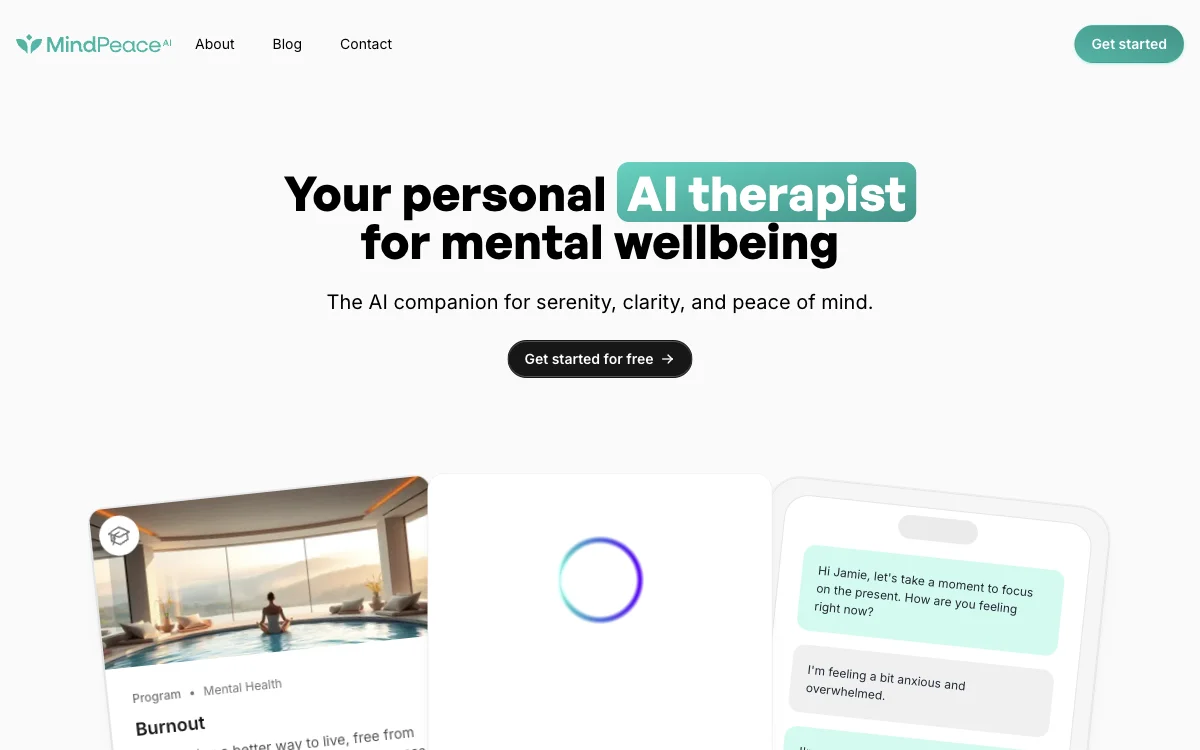 MindPeace AI: Revolutionizing Mental Wellbeing Support