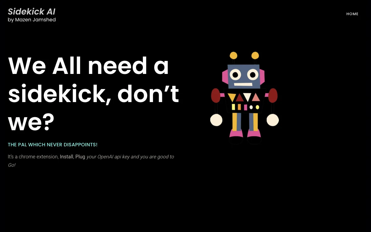 Sidekick AI: Unleashing the Power of AI in a Chrome Extension