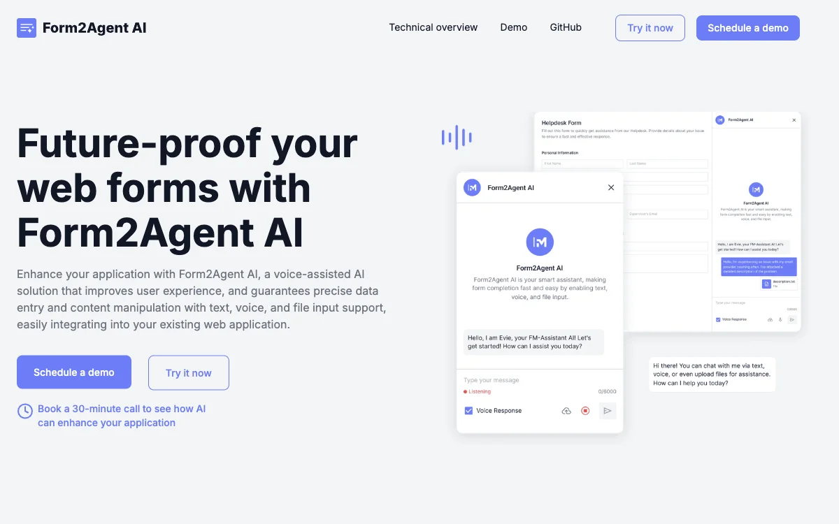 Future-proof Your Web Forms with Form2Agent AI: Enhanced User Experience & Data Handling