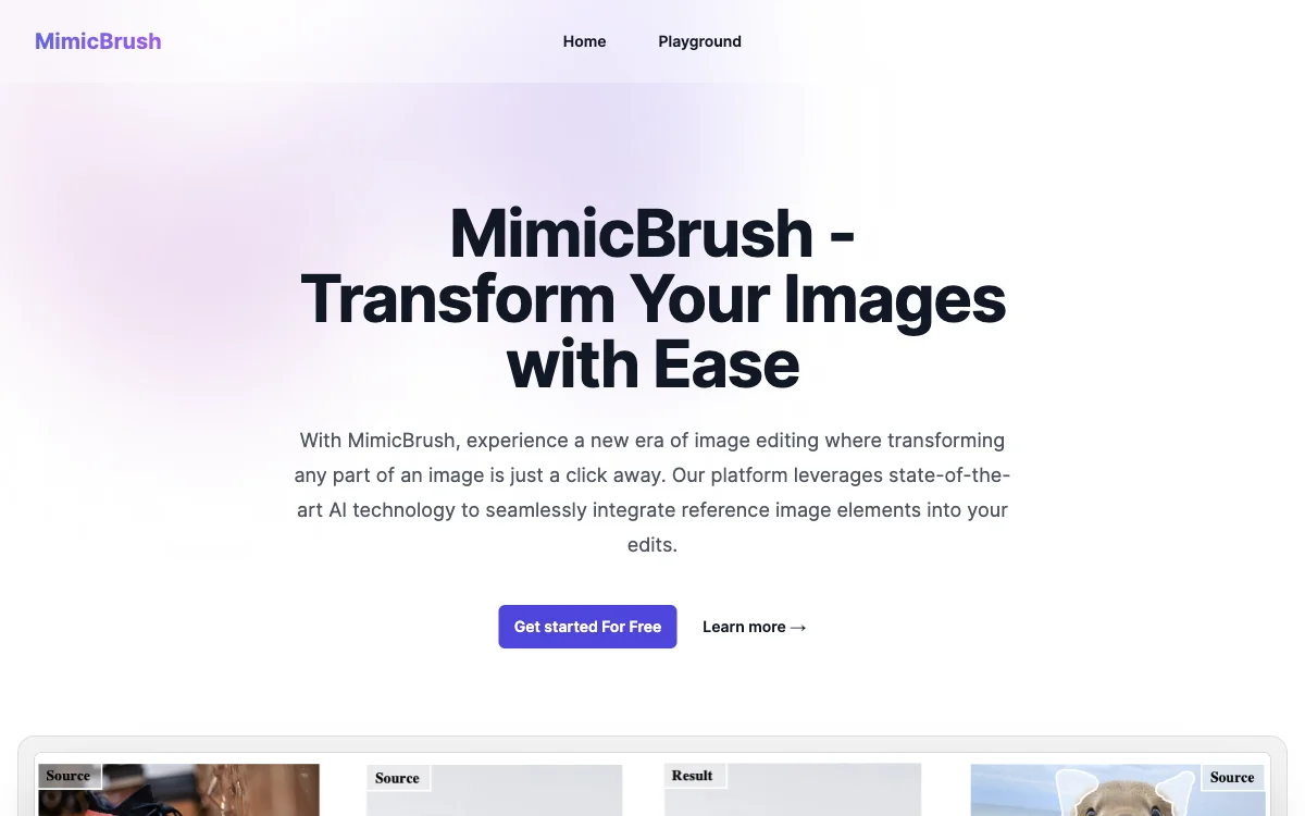 MimicBrush AI مجانًا عبر الإنترنت - تحرير الصور باستخدام التحرير الاستنساخي