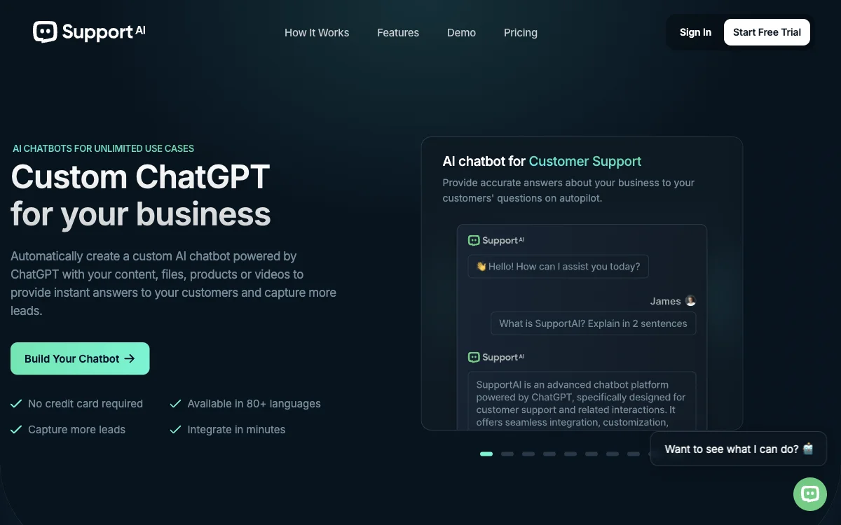 Support AI: Custom ChatGPT Chatbots for Enhanced Customer Support and Lead Generation