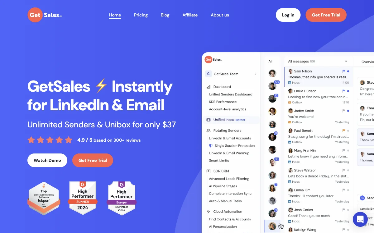 GetSales: Revolutionizing LinkedIn & Email Outreach