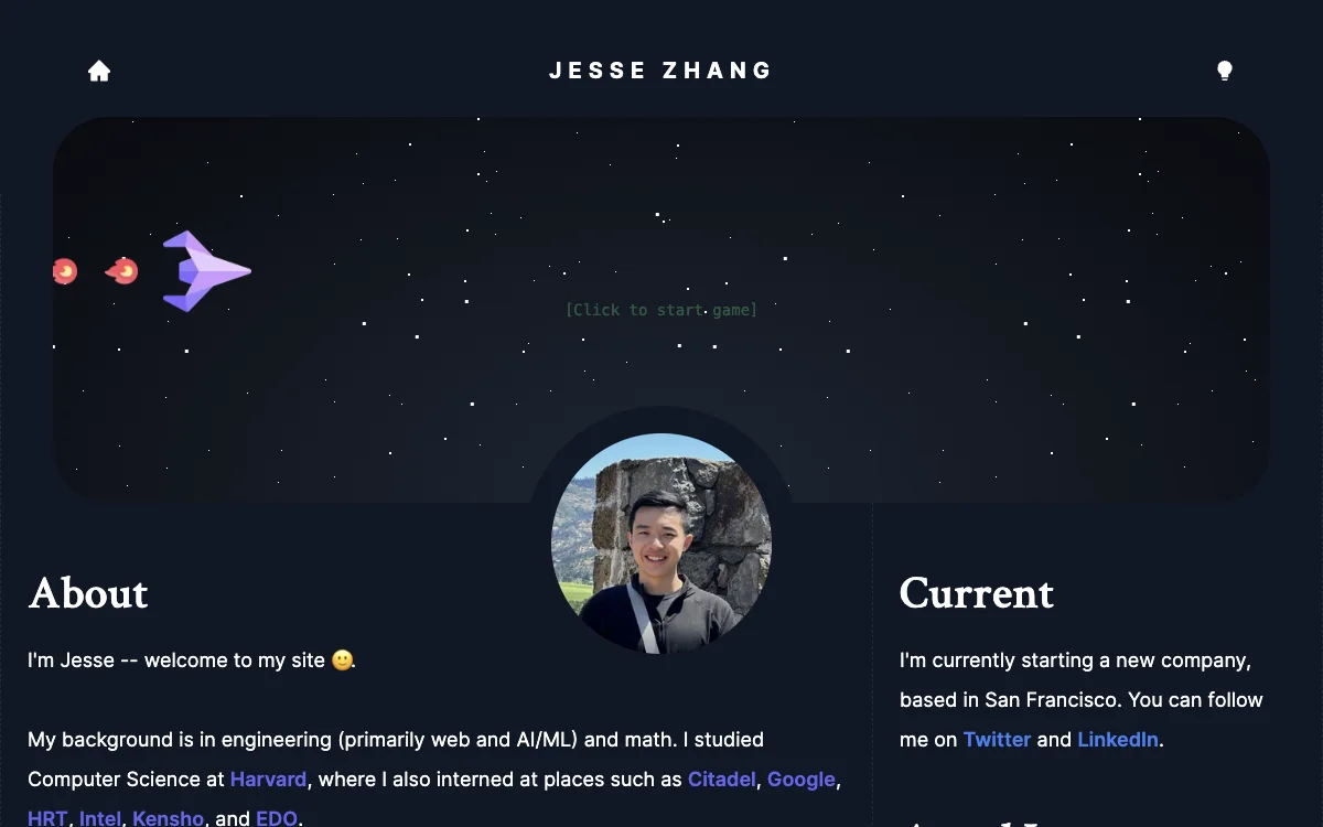 Jesse Zhang: Diverse AI Projects and Accomplishments