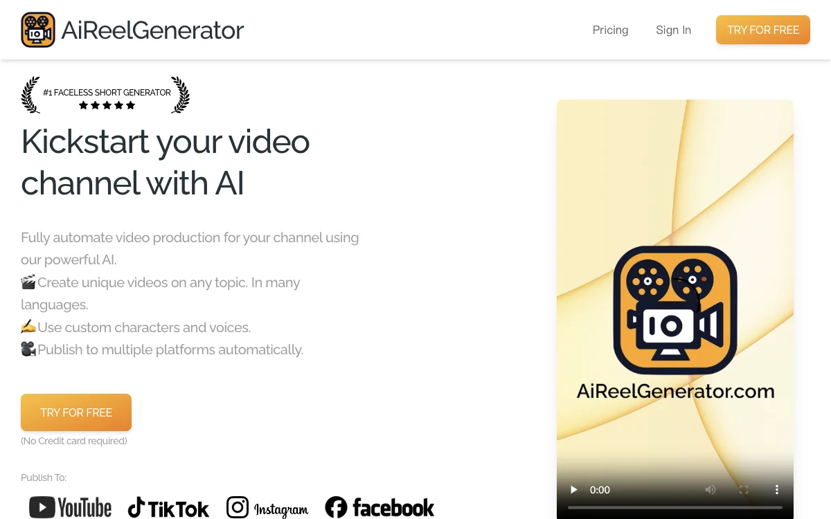 AiReelGenerator: Automate Your Video Creation with AI and Reach a Wider Audience