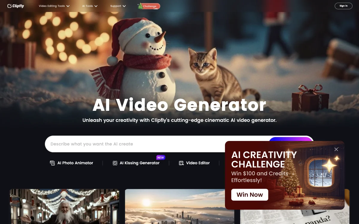 Clipfly: The Ultimate AI Video Generator for Effortless Video Creation