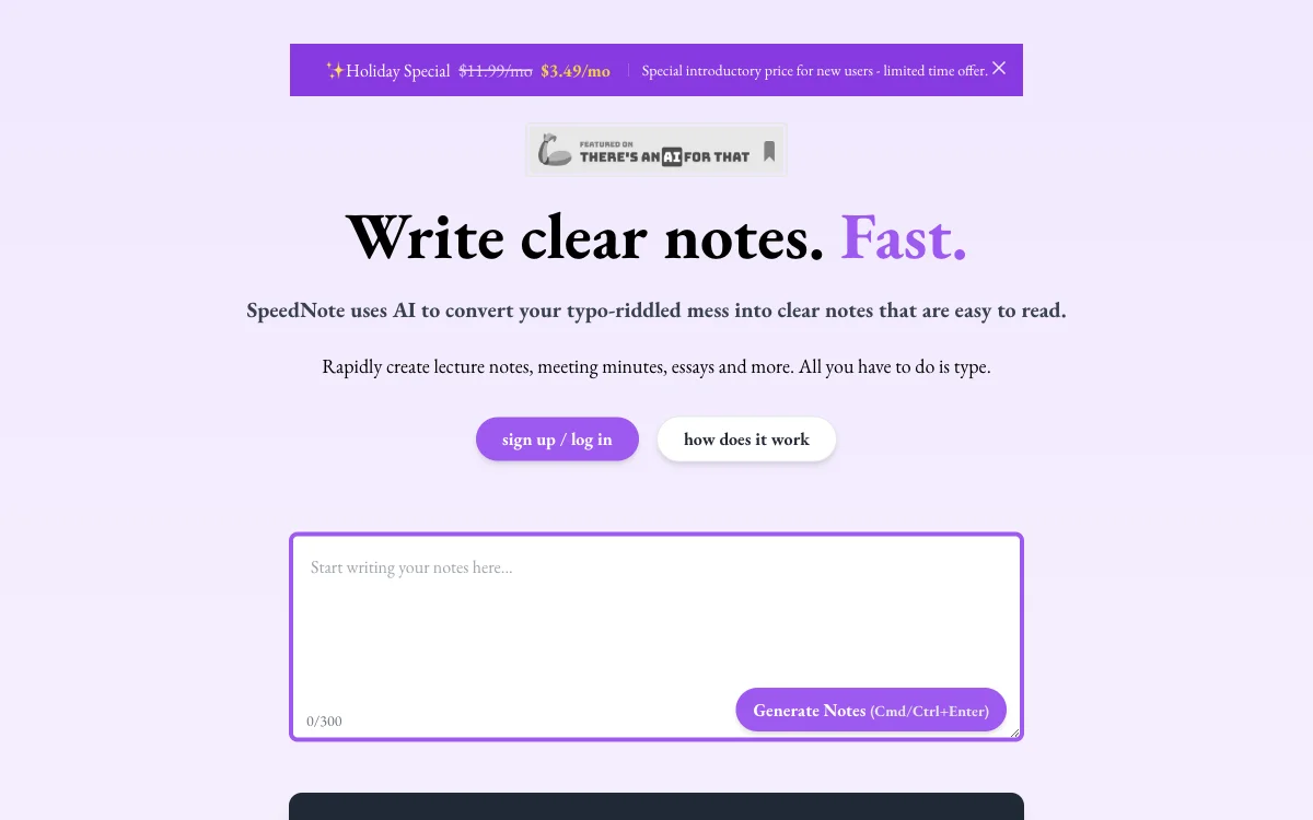 SpeedNote AI: Transform Your Notes with AI