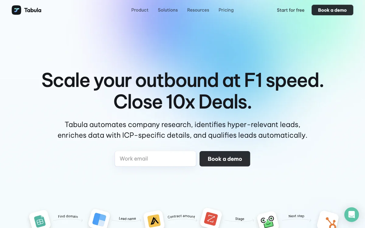 Tabula: Personalize Sales and Close 10x Deals