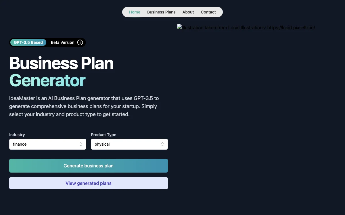 IdeaMaster.io: Generate Comprehensive Business Plans with AI