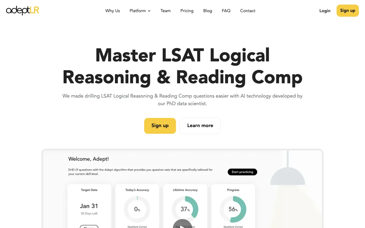 Nâng cao kỹ năng LSAT với AdeptLR và AI