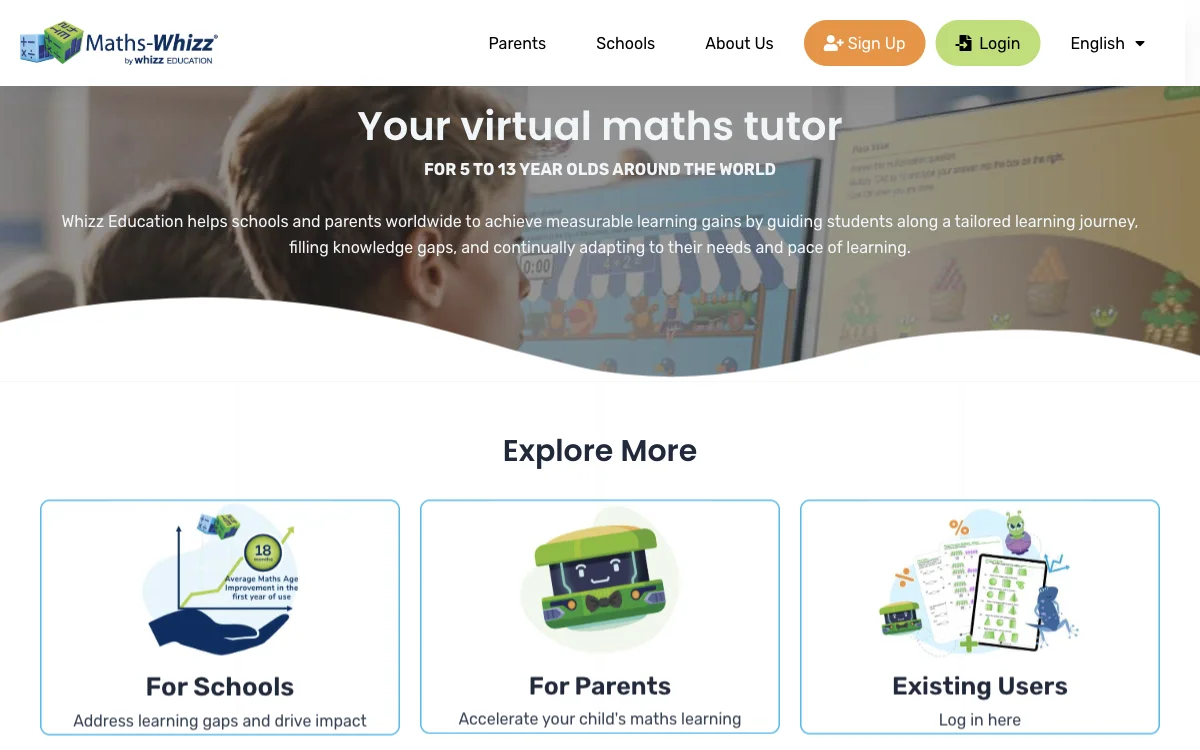 Maths-Whizz: The AI-Powered Virtual Maths Tutor for 5-13 Year Olds' Learning Acceleration