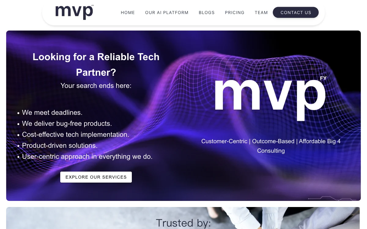 MVPfy: Your Customer-Centric and Affordable Tech Partner