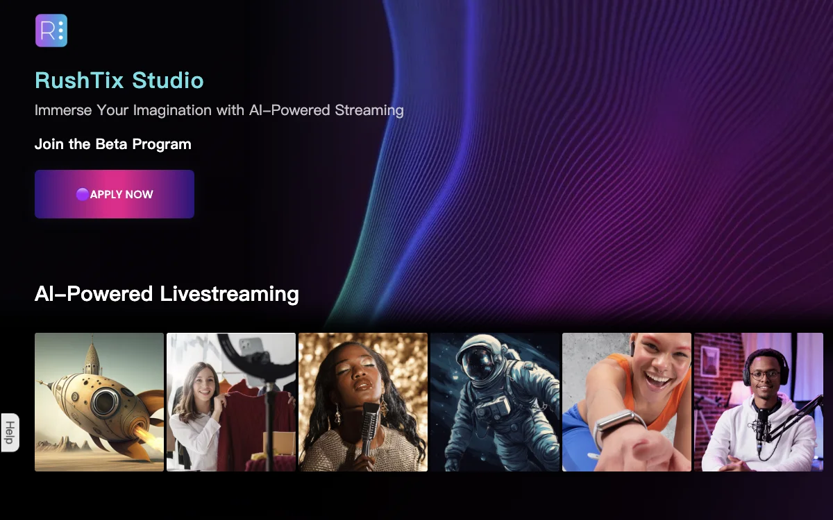 RushTix Studio: Immerse in AI-Powered Livestreaming