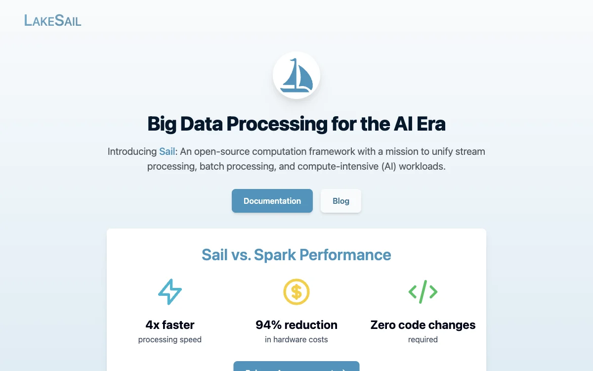 LakeSail: Revolutionizing Big Data Processing for AI