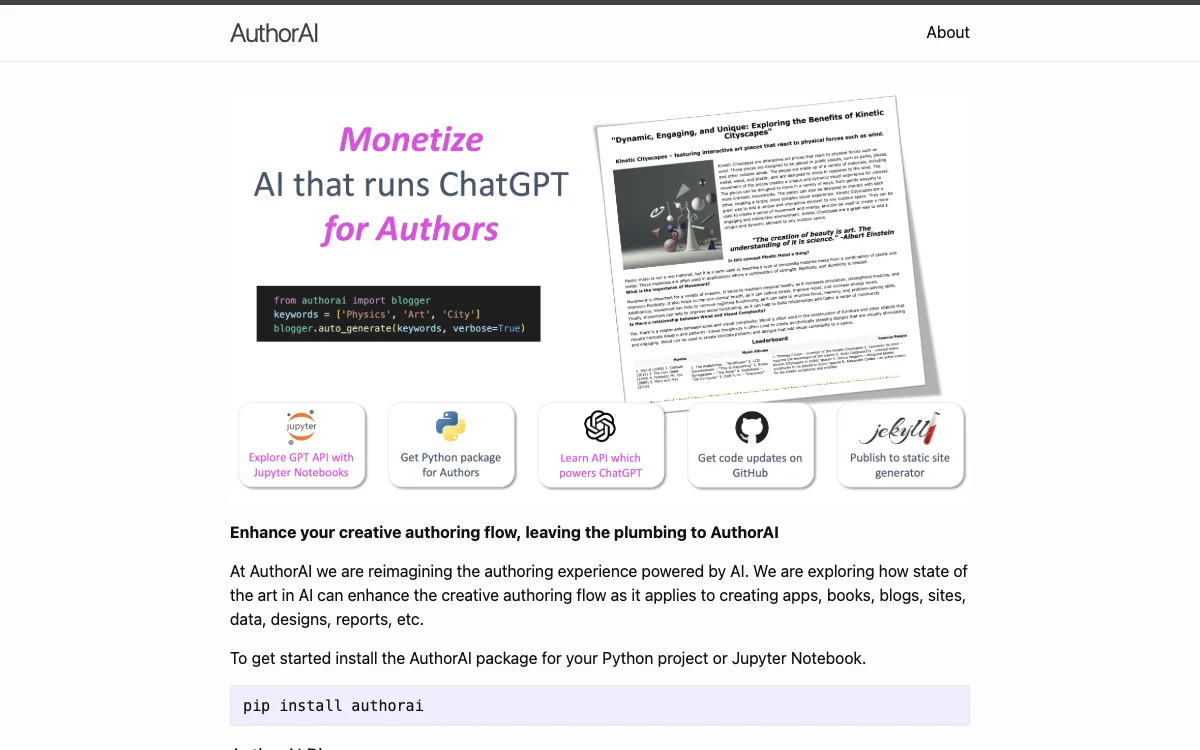 AuthorAI: تعزيز سير العمل الإبداعي بالذكاء الاصطناعي