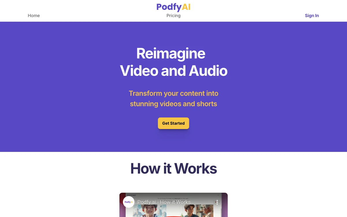 Podfy.ai - Revolutionizing Video Creation with AI