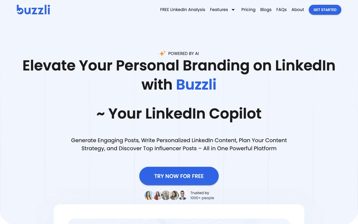 Buzzli：AI助力，提升您的LinkedIn个人品牌