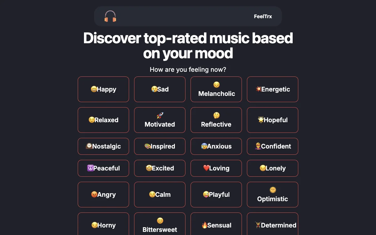 FeelTrx: Discover Top-Rated Music Based on Your Mood for an Enhanced Listening Experience