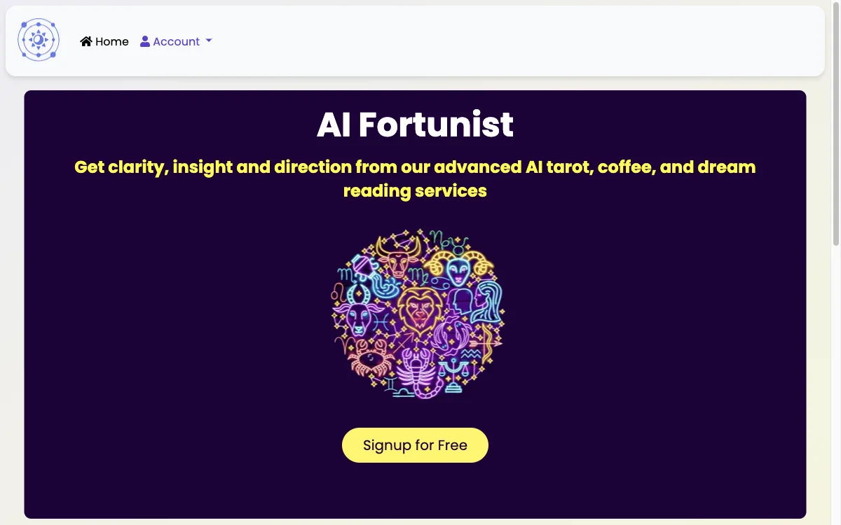 AI Fortunist: خدمات قراءة الطالع الذكية