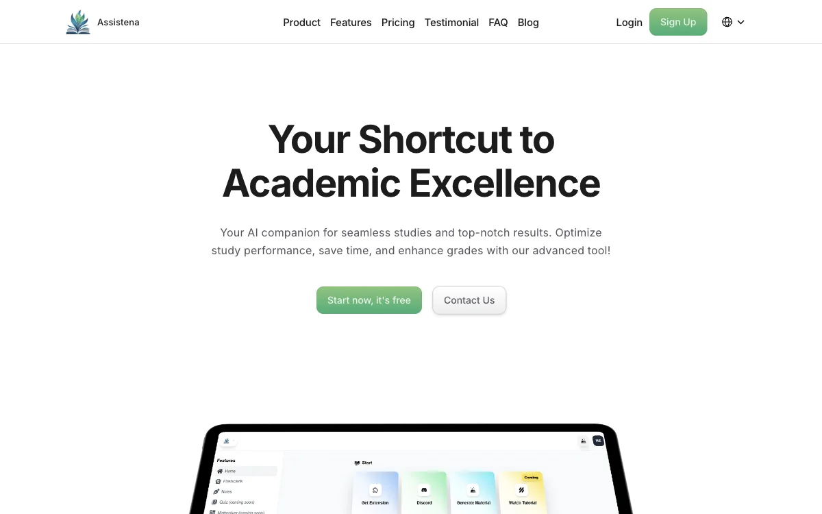 Assistena: Boost Your Academic Success with AI