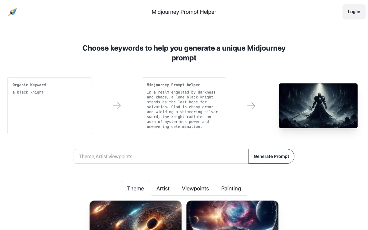 Midjourney Prompt Helper：助力生成独特创意提示