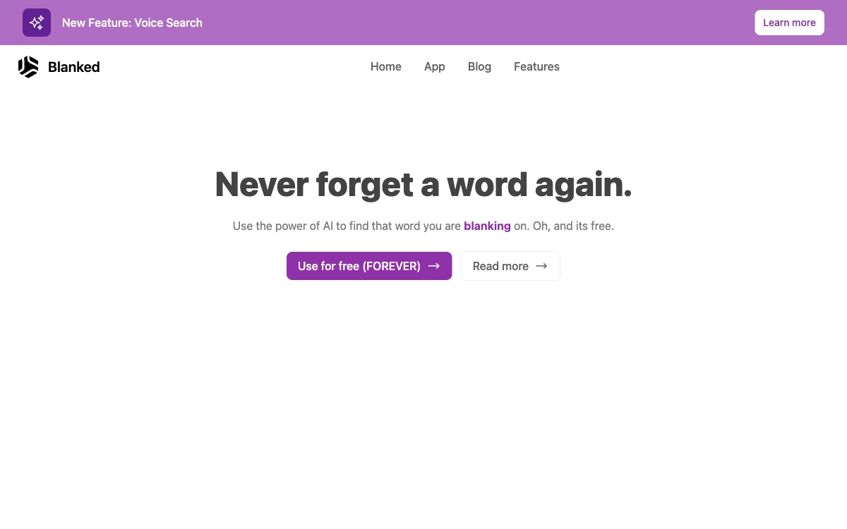 Blanked: Revolutionize Word-Finding with AI