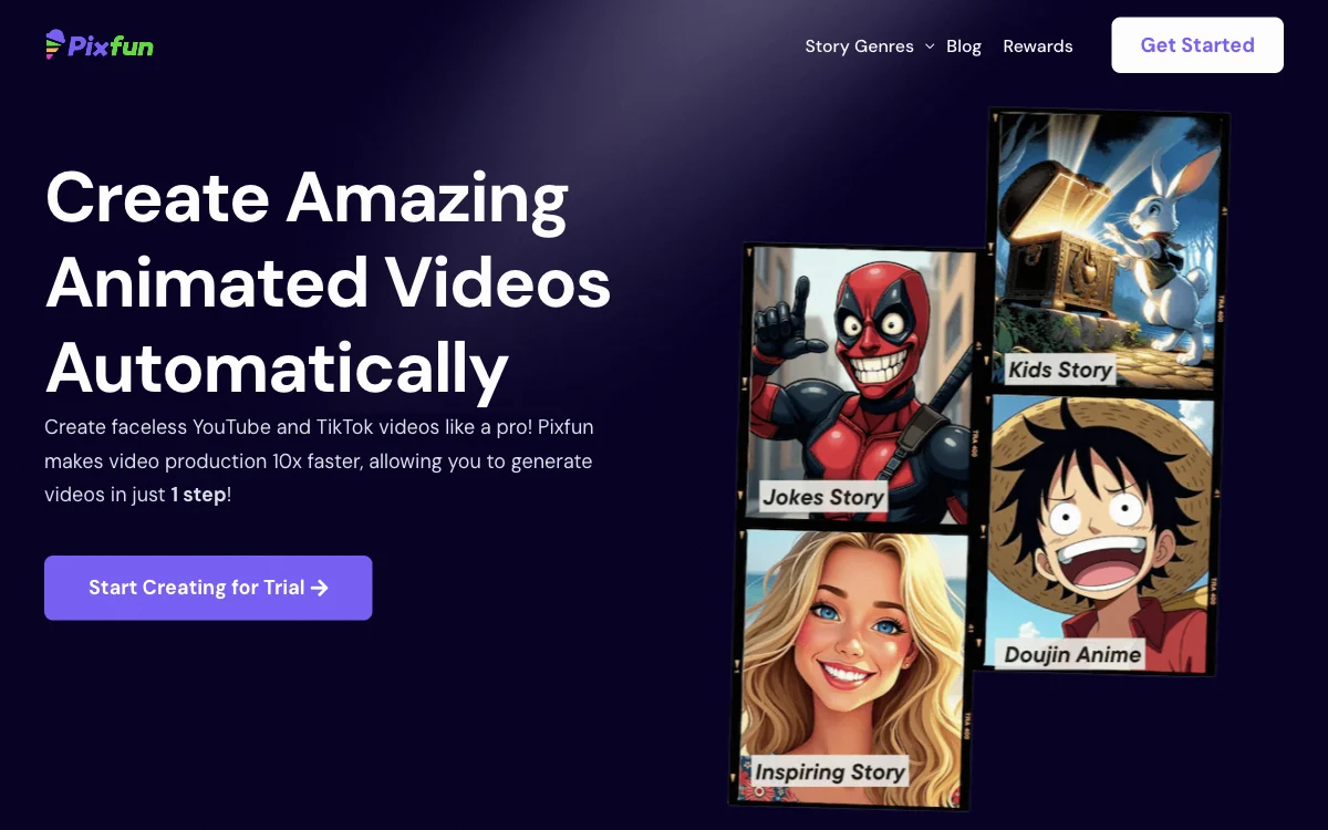 Pixfun – Create Amazing AI Animated Videos for TikTok and Youtube