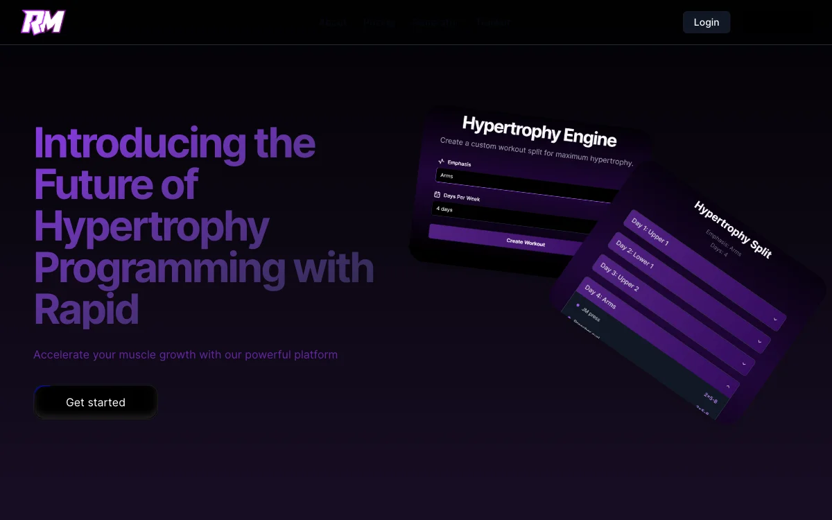 Rapid Muscle: The AI-Powered Hypertrophy Workout Generator for Optimal Muscle Growth