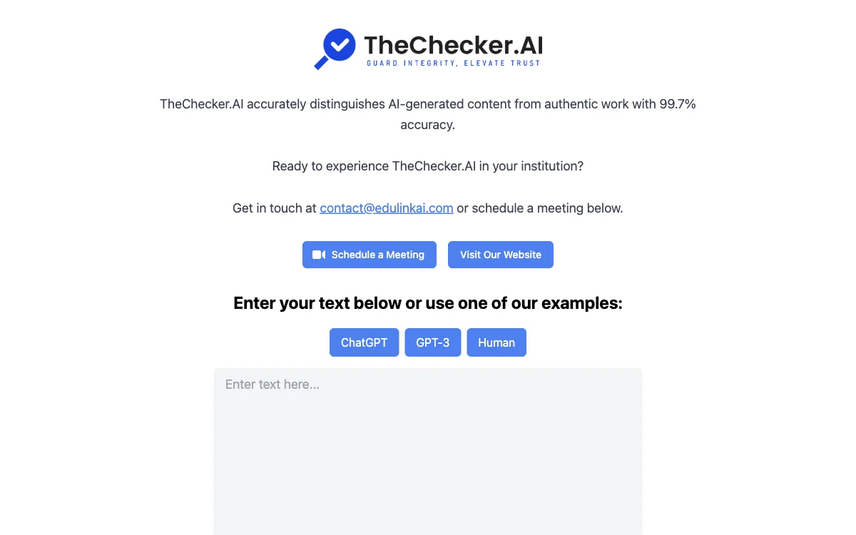 The Checker AI: Accurate Detection of AI-Generated Content