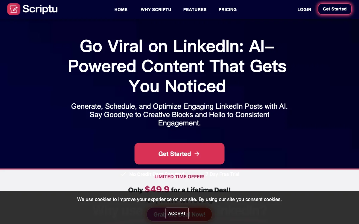 Scriptu: Thay đổi sự hiện diện của bạn trên LinkedIn với AI