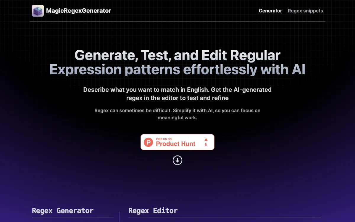 أداة Magic Regex Generator: تبسيط التعبيرات المنتظمة بالذكاء الاصطناعي