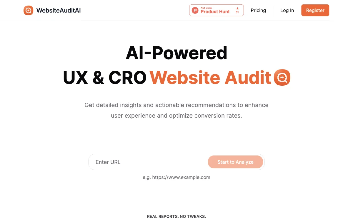 Website Audit AI: Free AI-Powered Website Audit for Enhanced UX and CRO