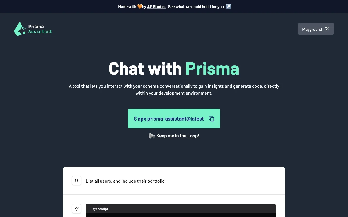 Prisma Assistant: Streamlining Code Generation