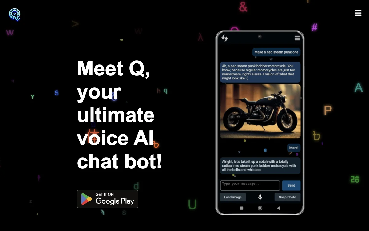 Q AI Chat Bot：兼具语音聊天与免费图像生成的智能伙伴