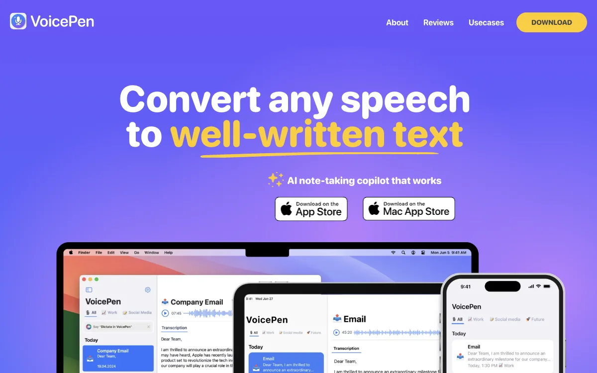 VoicePen: The AI Note-Taking Tool That Converts Speech to Text